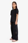 Girls' Wide Leg Embroidered Trousers