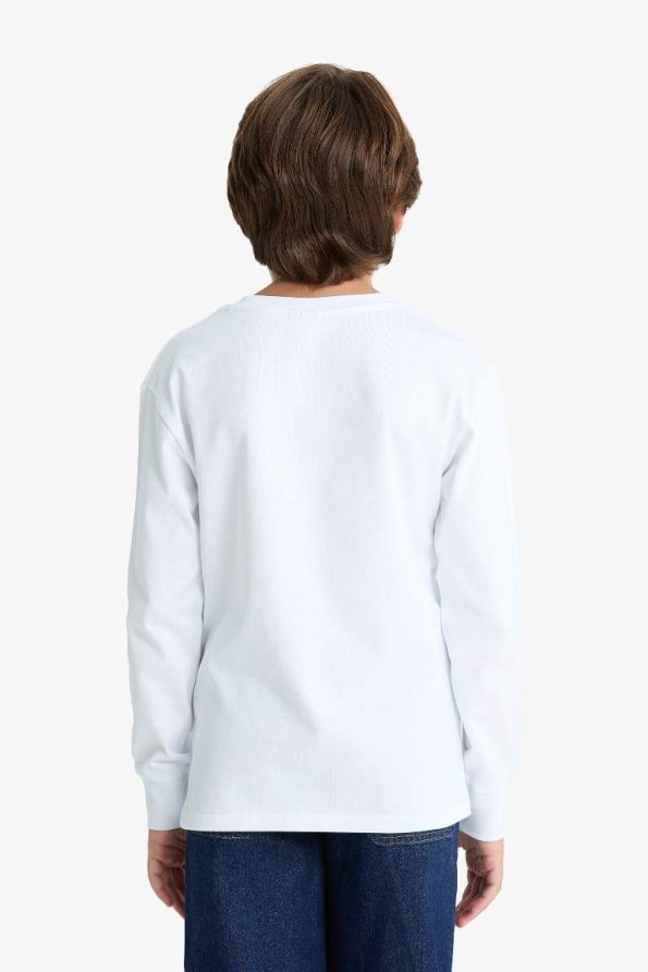 Boys' Printed Long Sleeve Crew Neck T-Shirt