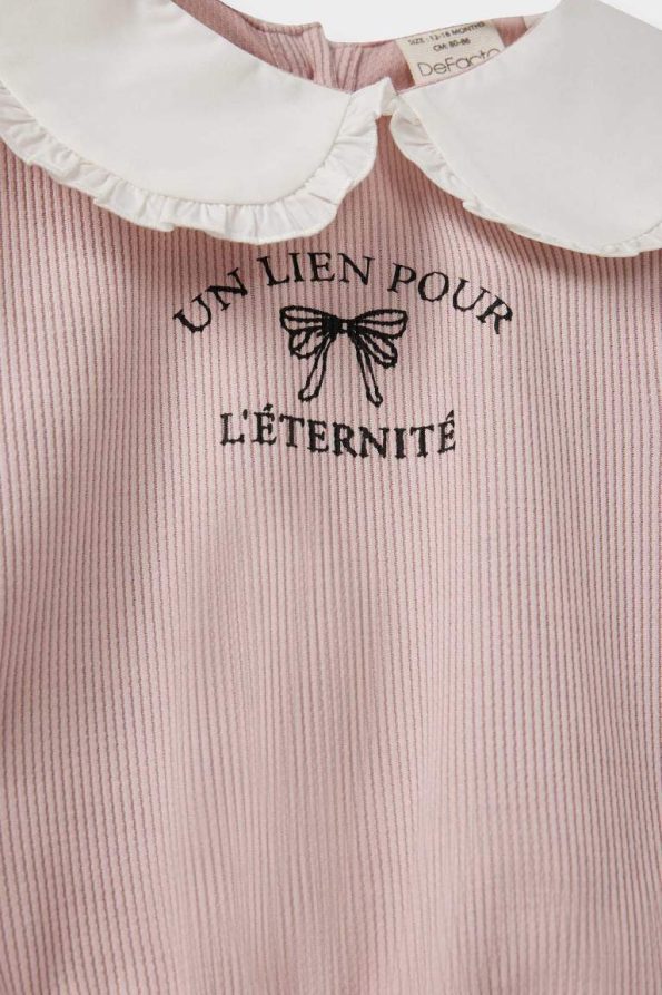 Girls' Baby Standard Fit Big Collar Printed Sweatshirt