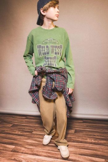 Boys' Printed Long Sleeve Crew Neck T-Shirt