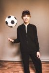 Boys' College Collar Zippered Bomber Jacket