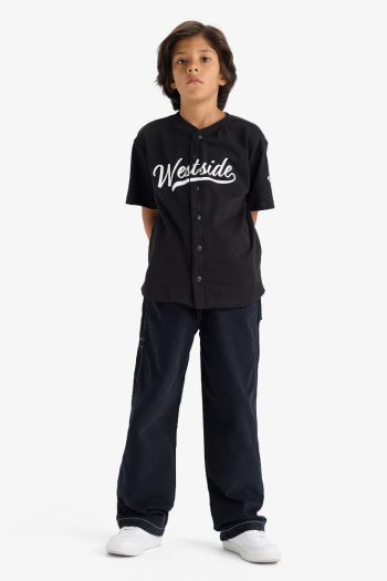 Boys' Loose Fit Standard Leg Gabardine Trousers
