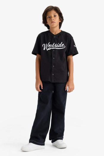 Boys' Loose Fit Standard Leg Gabardine Trousers