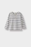 Boys' Striped Long Sleeve T-Shirt with Crew Neck