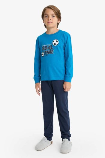 Boys' Printed Long Sleeve Pajama Set