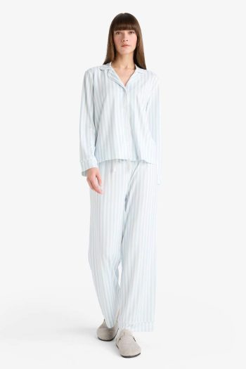 Striped Long Sleeve Pajama Set for Kids