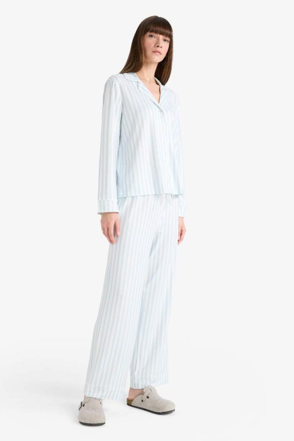 Striped Long Sleeve Pajama Set for Kids