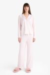 Regular Fit Striped Long Sleeve Pajama Set