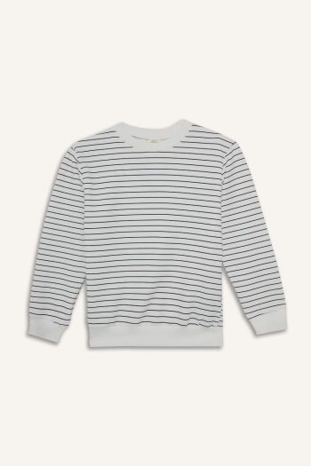 Boys' Striped Crew Neck Sweatshirt