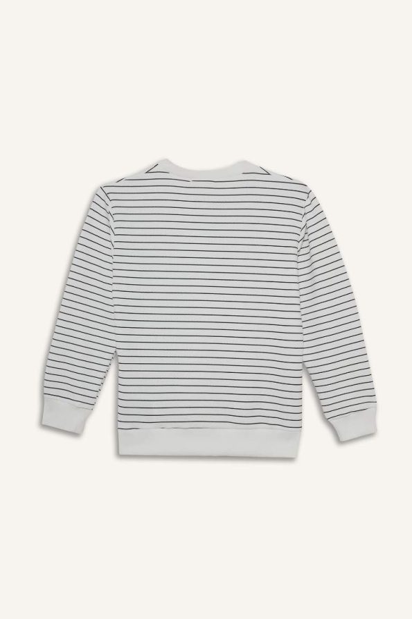 Boys' Striped Crew Neck Sweatshirt