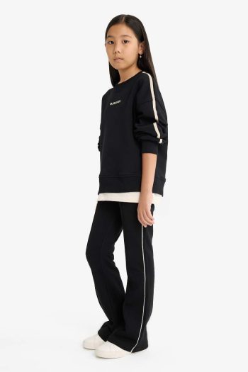Girls' Flare Fit Elastic Waist Sweatpants