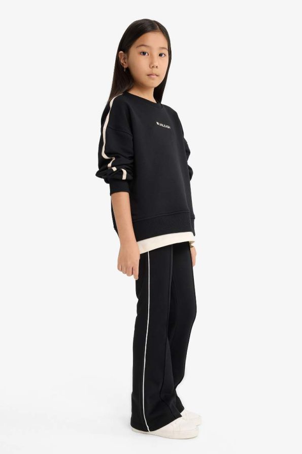 Girls' Flare Fit Elastic Waist Sweatpants