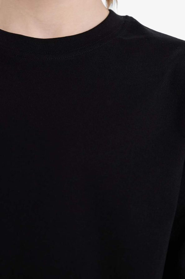 Boys' Basic Long Sleeve Crew Neck School T-Shirt