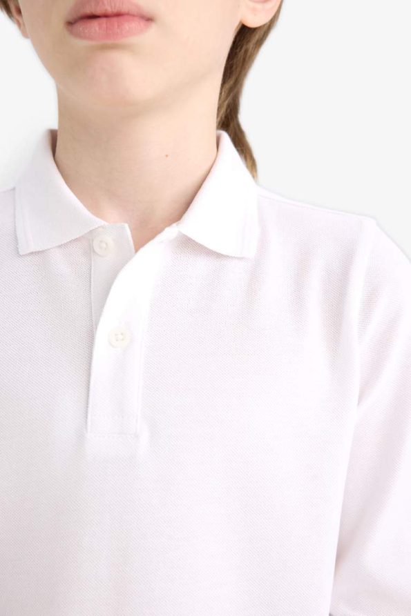Boys' Long Sleeve Polo Collar School T-Shirt