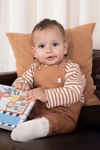 Organic Cotton Baby Overall Brown