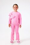 Pink Bow Detailed Girls' Tracksuit Set - Danita