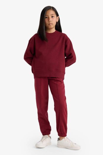 Girls' Elastic Waist Basic School Jogger Pants