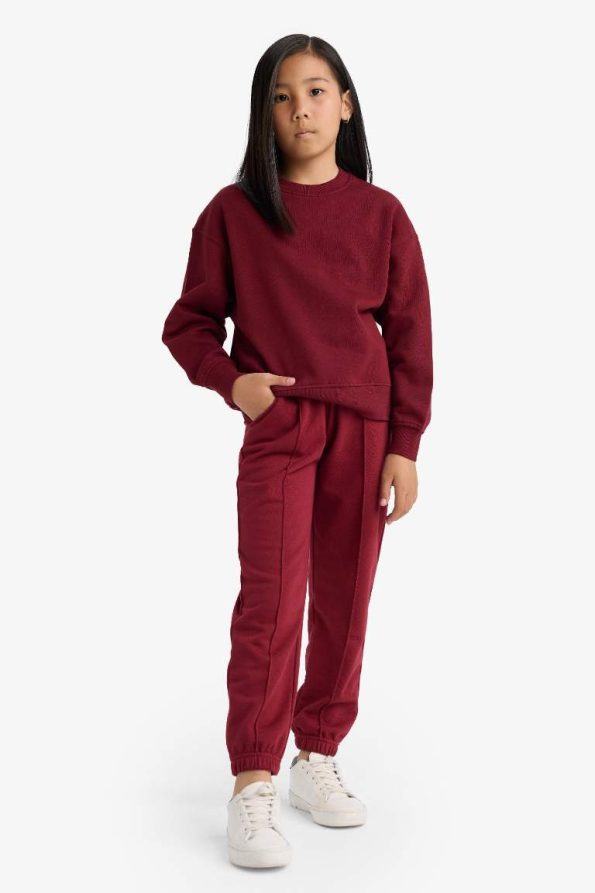 Girls' Elastic Waist Basic School Jogger Pants