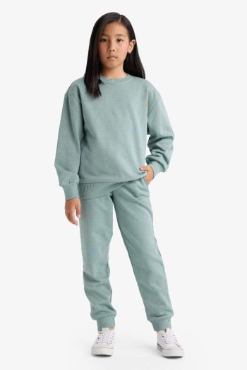 Girls' Standard Fit Basic Elastic Waist School Jogger Pants