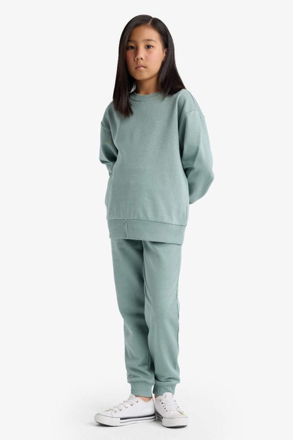 Girls' Standard Fit Basic Elastic Waist School Jogger Pants