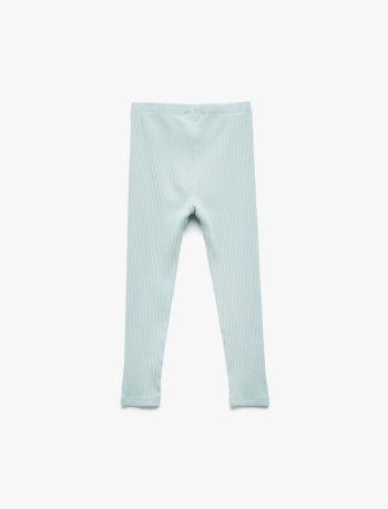 Girls' Cotton Elastic Waistband Basic Long Leggings