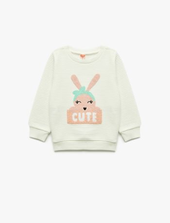Girls' Baby Long Sleeve Embroidered Sweatshirt
