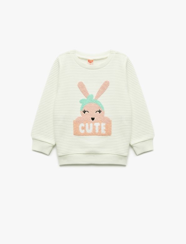 Girls' Baby Long Sleeve Embroidered Sweatshirt