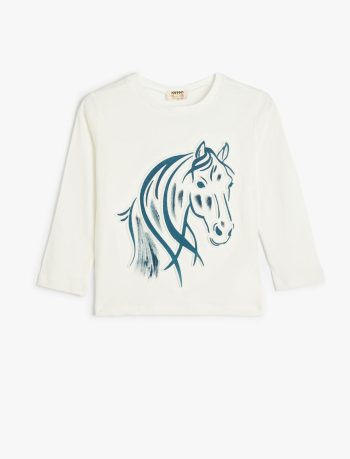 Girl Embossed Printed T-Shirt