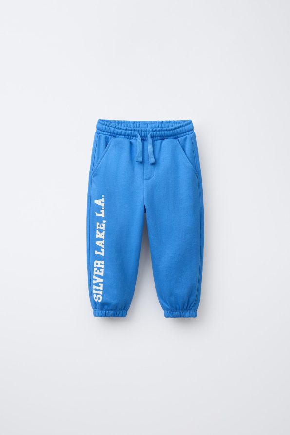 Boys' Cotton Blue LA Printed Tracksuit - Silver Lake