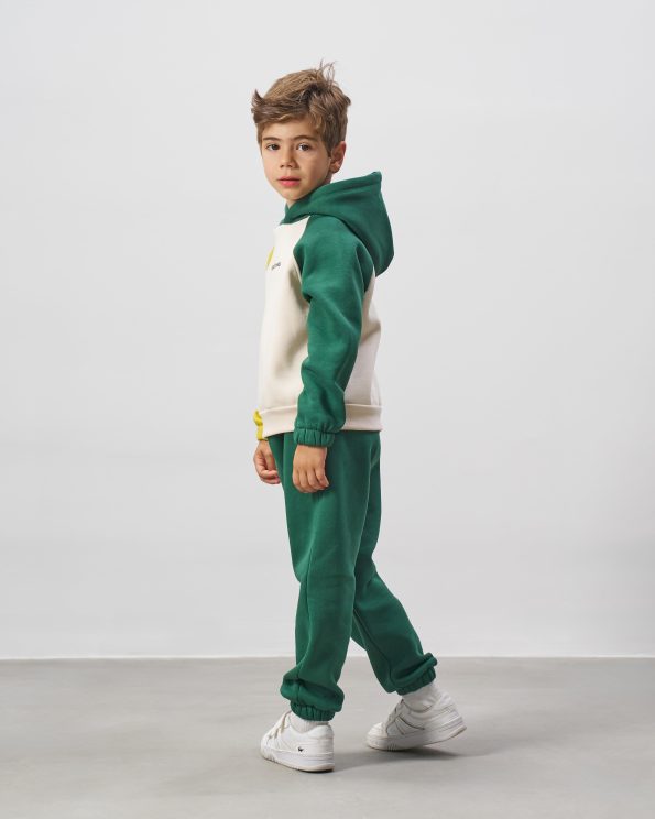 Boys' Cotton Color Block Cool Times Hooded Sweatshirt Set