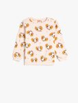 Girls' Baby Dog Print Cotton Fleece Sweatshirt