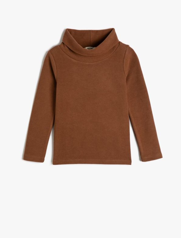 Girl Basic T-Shirt Long Sleeve Turtleneck