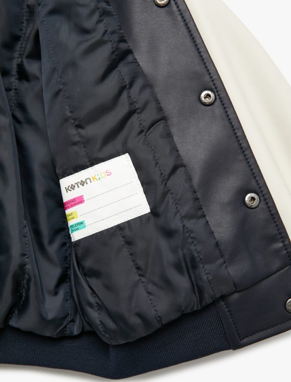 Baby Boy Color Block Bomber Varsity Jacket