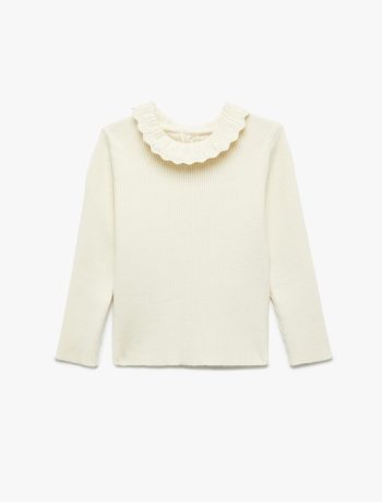 Girls' Long Sleeve Mock Neck Knit Sweater