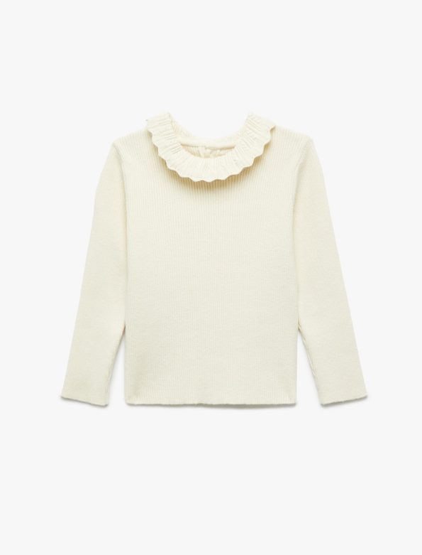 Girls' Long Sleeve Mock Neck Knit Sweater