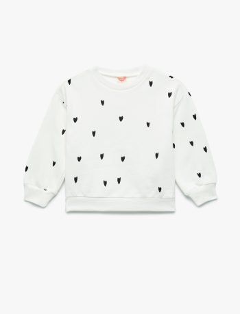 Girls' Cotton Long Sleeve Crew Neck Sweatshirt