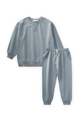 Basic Sweatshirt Set for Ages 3-8 Mint Green