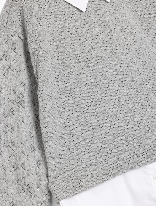 Girl Shirt Detail Sweatshirt