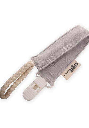 Baby Cotton Pacifier Holder 23 cm Gray