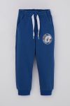 Boys' Blue Puppy Embroidered Lace-Up Pants (Ages 1-4)