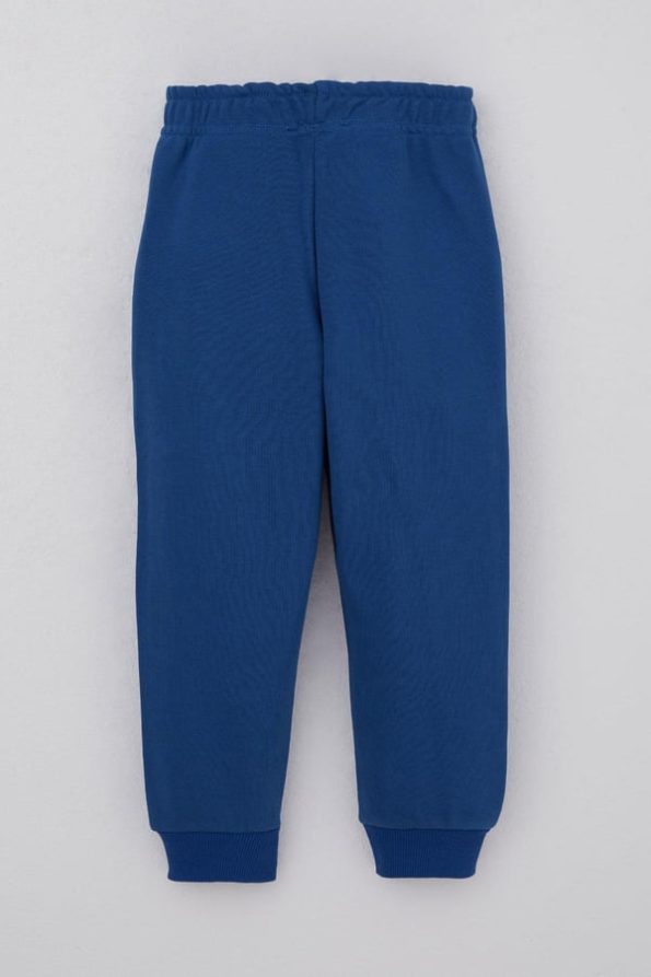 Boys' Blue Puppy Embroidered Lace-Up Pants (Ages 1-4)