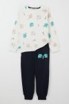 Boys' Sweatshirt Set with Cute Elephant Print in Ecru (1-4 Years)