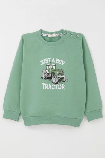 Boys' Sweatshirt Lightning of the Farm Mint Green (1.5-4 Years)