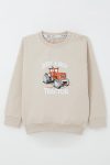 Boys' Sweatshirt Lightning of the Farm Beige (1.5-4 Years)