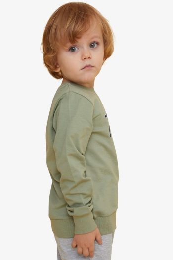 Boys' Mint Green Printed Sweatshirt (2-3 Years)