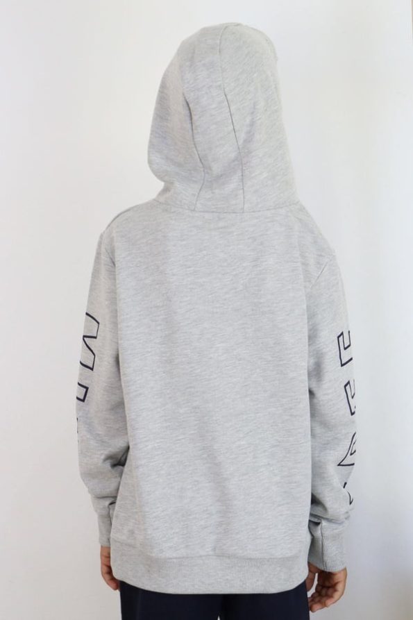 Boys' Printed Sweatshirt in Gray Melange (9-10 Years)