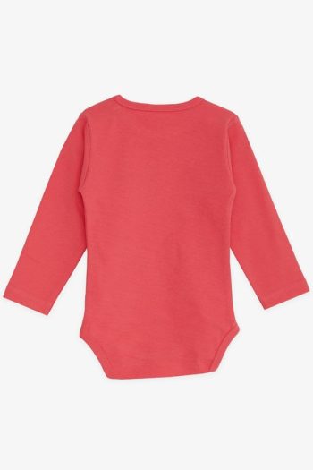 Coral Printed Bodysuit with Snaps for Baby Girls (9 Months - 3 Years)