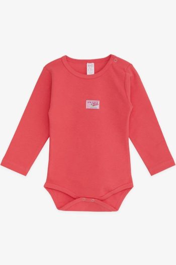 Coral Printed Bodysuit with Snaps for Baby Girls (9 Months - 3 Years)