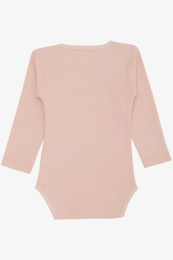 Girls' Baby Snap Bodysuit with Cute Cat Print in Powder Pink (9 Months - 3 Years)