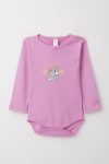 Cute Baby Girl Snap Bodysuit with Adorable Zebra Print in Lilac (9 Months - 3 Years)